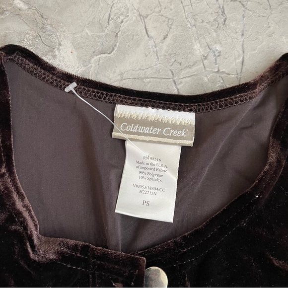 Coldwater Creek buttoned velvet jumpsuit - Picture 4 of 5